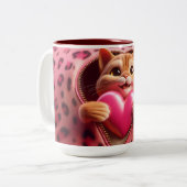 心のこもったエレガンスカスタム:バレンタインデー ツートーンマグカップ (正面左)