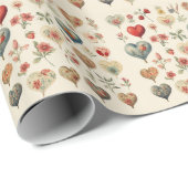 心のこもったエレガンス：バレンタインの装飾 ラッピングペーパー (ロールコーナー)