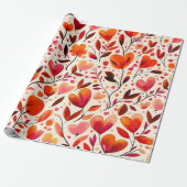 心のこもったエレガンス：バレンタインデー ラッピングペーパー (アンロールド)