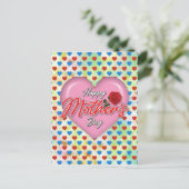 心のこもったエレガントな母の日デザイン ポストカード (スタンド正面)