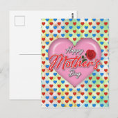 心のこもったエレガントな母の日デザイン ポストカード (正面/裏面)