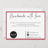 心のこもったクラフト：購入、感謝 サンキューカード (裏面)