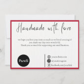 心のこもったクラフト:購入、感謝 サンキューカード (裏面)