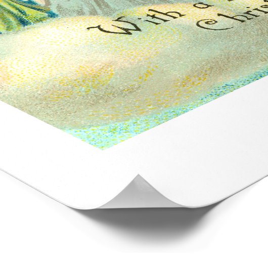 心のこもったクリスマスの挨拶 ポスター (角)