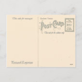 心のこもったクリスマスグリーティンググラハムタータンチェック シーズンポストカード (裏面)