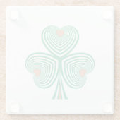 心のこもったクローバー ガラスコースター (裏面)