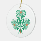 心のこもったクローバー セラミックオーナメント (左)