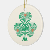 心のこもったクローバー セラミックオーナメント (左)