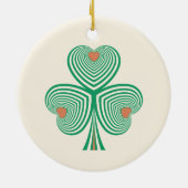 心のこもったクローバー セラミックオーナメント (裏面)