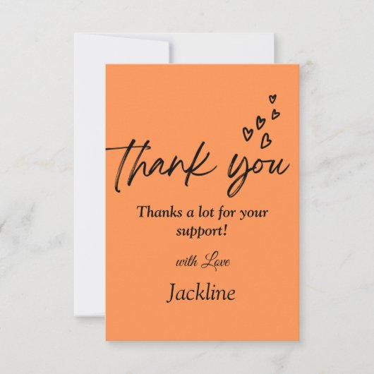 心のこもったサンキューカード サンキューカード (正面)