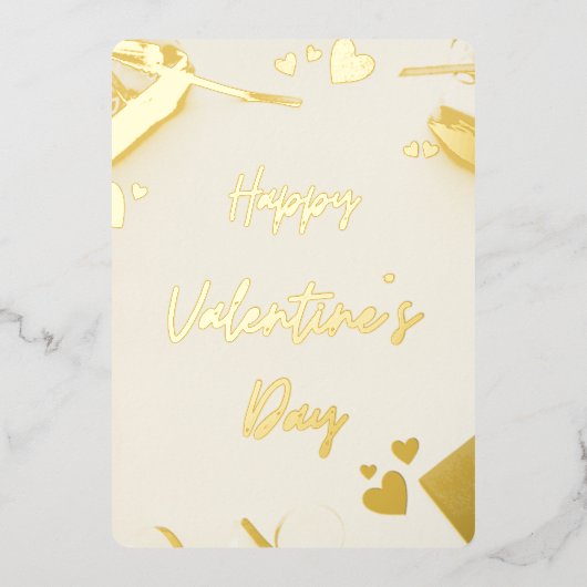 心のこもったバレンタインデーのカード 箔シーズンカード (正面)