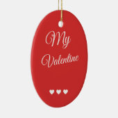 心のこもったバレンタイン セラミックオーナメント (右)