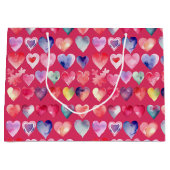 心のこもったバレンタイン ラージペーパーバッグ (正面)