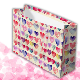 心のこもったバレンタイン ラージペーパーバッグ