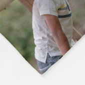 心のこもったパーソナライズされた年の写真コラージュ フリースブランケット (角)