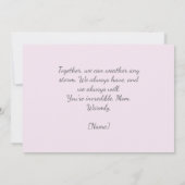 心のこもったフローラママイラストレーションママの日 カード (裏面)