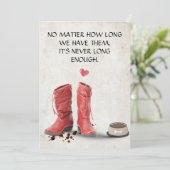 心のこもったペットの同情カード印刷可能 招待状 (スタンド正面)