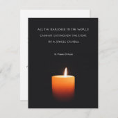 心のこもったメッセージを書いた共感カード (正面/裏面)