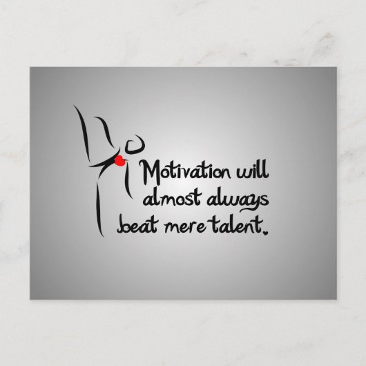 心のこもったモチベーション・ダンス ポストカード (正面)