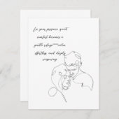 心のこもったラブカードを持つ毎日 サンキューカード (正面/裏面)