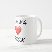 心のこもったラブマグ コーヒーマグカップ (正面右)