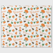 心のこもった収穫感謝カボチャを包転がみます ラッピングペーパー (フラット)