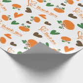 心のこもった収穫感謝カボチャを包転がみます ラッピングペーパー (角)