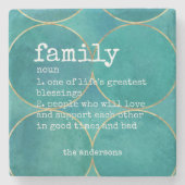 心のこもった家庭の定義 ストーンコースター (正面)