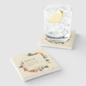 心のこもった家庭：愛が生きる場所 ストーンコースター (横)