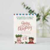 心のこもった小児科医のクリスマスグリーティング シーズンポストカード (スタンド正面)