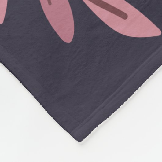 心のこもった思い出の中でオリーブ紫の緑の写真 フリースブランケット (角)