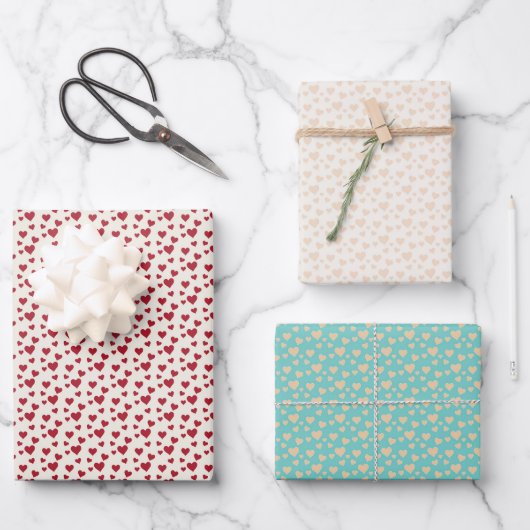 心のこもった恋：バレンタインデー ラッピングペーパーシート (正面)