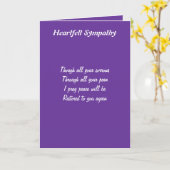 心のこもった悔やみや弔慰グリーティングカード カード (黄色い花)