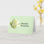 心のこもった悔やみや弔慰 カード (黄色い花)