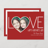 心のこもった愛バレンタインデーのポストカード シーズンポストカード (正面/裏面)