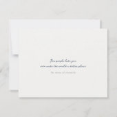 心のこもった感謝ハートアボカドマゼンタ ノートカード (裏面)