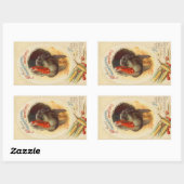 心のこもった感謝挨拶ヴィンテージシール 長方形シール (シート)