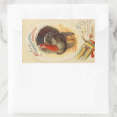 心のこもった感謝挨拶ヴィンテージシール 長方形シール (バッグ)