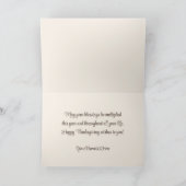 心のこもった感謝祭の挨拶カスタムヴィンテージ シーズンカード (内部)