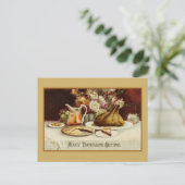 心のこもった感謝祭の挨拶ヴィンテージ ポストカード (スタンド正面)