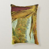 心のこもった感謝祭;インディアントウモロコシと干し草 アクセントクッション (正面(垂直))