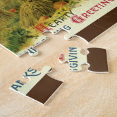 心のこもった感謝祭;インディアントウモロコシと干し草 ジグソーパズル (側面)