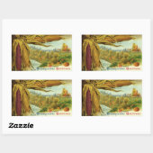 心のこもった感謝祭;インディアントウモロコシと干し草 長方形シール (シート)