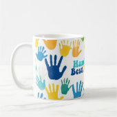 心のこもった手印刷マグカップ コーヒーマグカップ (左)