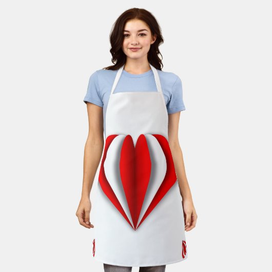 心のこもった折り紙 エプロン (着用した状態)