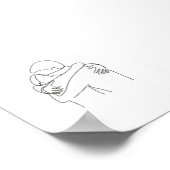 心のこもった抱擁 – ミニマルなカップルがアートギフトを受け入れる ポスター (角)