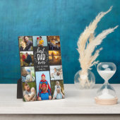 心のこもった最高のパパ10枚の写真コラージュ記念 フォトプラーク (側面)