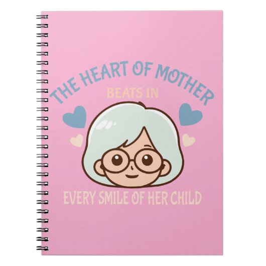 心のこもった母の愛 – 母の日 ノートブック (正面)