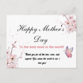 心のこもった母の日のポスターカード ポストカード (正面)