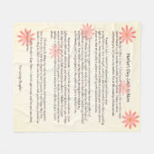 心のこもった母の日の文字体裁 フリースブランケット (正面(横))